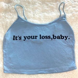 Baby Blue Crop Top